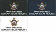 PVC RAAF Crest Full Color Name Patch [Kings Crown]