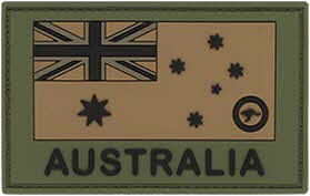 PVC RAAF Ensign with Australia (on green)